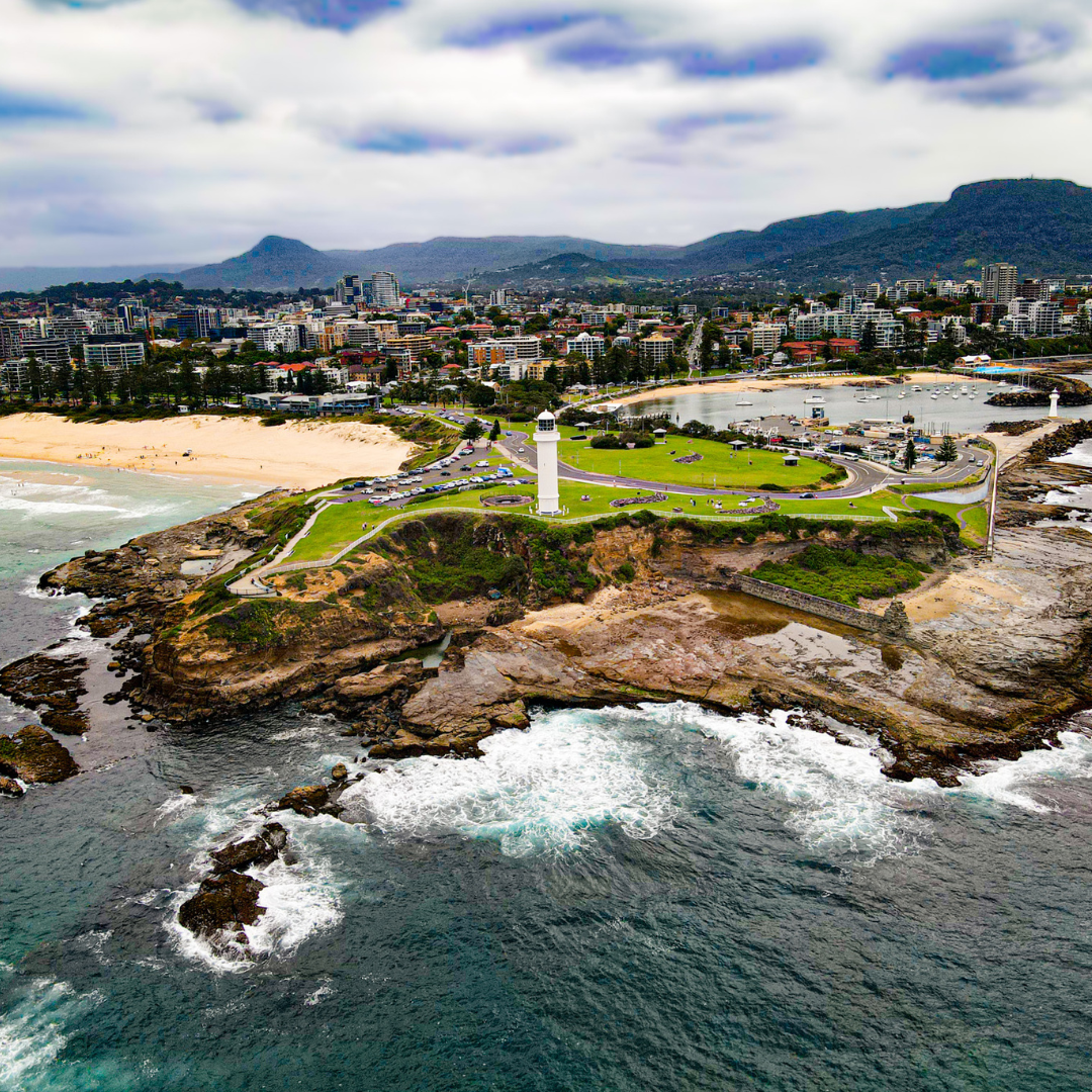 IBAC service area map style image showing locations from Nowra to Sutherland Shire.